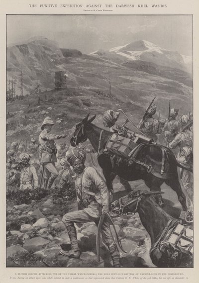 Die Strafexpedition gegen die Darwesh Khel Waziris von Richard Caton Woodville junior